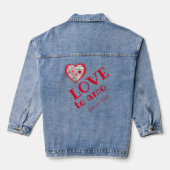 dubbel hart denim jacket (Achterkant)