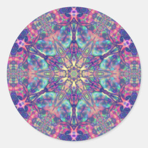 Dubbel Hexagram van Panspermia-Stickers Ronde Sticker