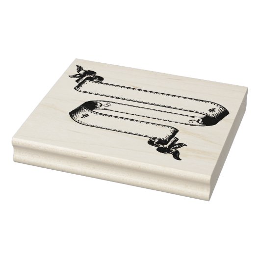 Dubbel lint banner  Rubber Art Stamp Rubberstempel (Stempel)