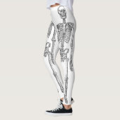 Dubbel menselijk skeletten zwart leggings (Links)