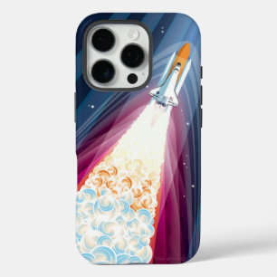 Dubbel opgestart (Space Shuttle Launch) iPhone 16 Pro Hoesje