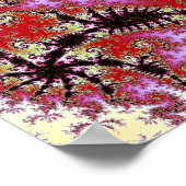 Dubbel rood bolvormig fractal poster (Hoek)