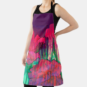 Dubbel Roos abstract ontwerp Schort