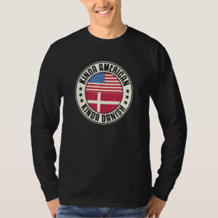 Dubbel Staatsburgerschap Amerikaans Deens Denemark T-shirt