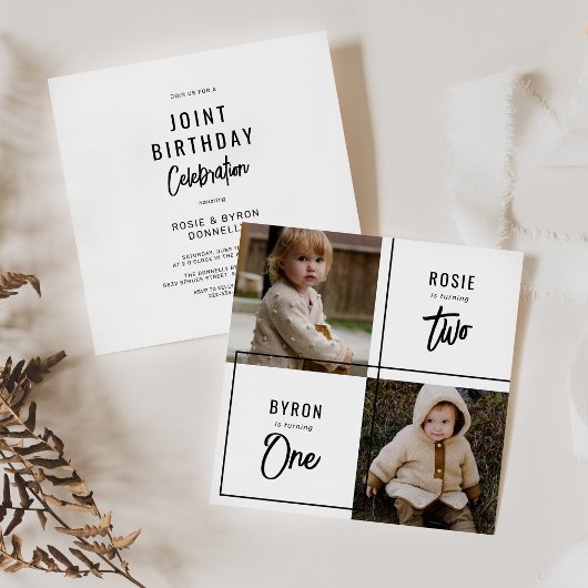 Dubbel Verjaardagsfeestje Kaart