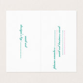 Dubbel visitekaartje (Buitenkant ongevouwen)