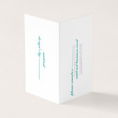 Dubbel visitekaartje (Buitenkant)