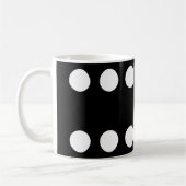 Dubbel zes zwarte domino-Mok Koffiemok (Links)