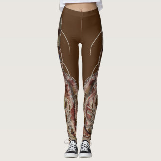 Dubbelblauw ringend octopus - zijwaarts gericht leggings