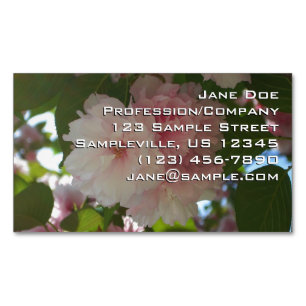 Dubbelbloeiende Cherry Tree I Spring Floral Magnetisch Visitekaartje