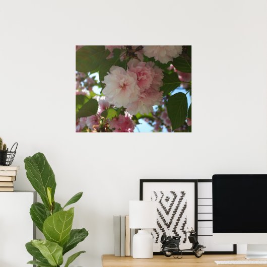 Dubbelbloeiende Cherry Tree I Spring Floral Poster (Thuiskantoor)