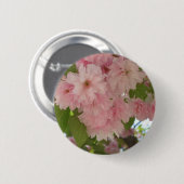 Dubbelbloeiende Cherry Tree II Spring Floral Ronde Button 5,7 Cm (Voorkant /achterkant)