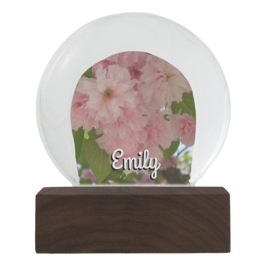 Dubbelbloeiende Cherry Tree II Spring Floral Sneeuwbol (Voorkant)