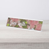 Dubbelbloeiende Cherry Tree III Spring Floral Bureau Naambordje (Voorkant)