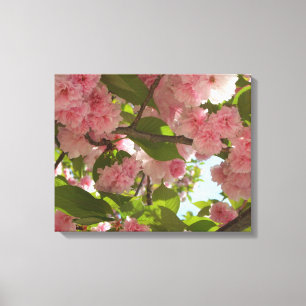 Dubbelbloeiende Cherry Tree III Spring Floral Canvas Afdruk