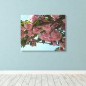Dubbelbloeiende Cherry Tree IV Spring Canvas Afdruk (Insitu (Houten vloer))