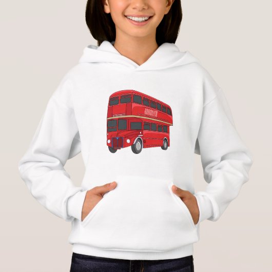 Dubbeldecker cartoon illustratie (Voorkant)