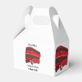 Dubbeldecker cartoon illustratie bedankdoosjes (Achterkant)