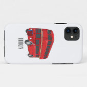 Dubbeldecker cartoon illustratie Case-Mate iPhone case (Achterkant (horizontaal))