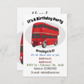 Dubbeldecker cartoon illustratie kaart (Voorkant / Achterkant)