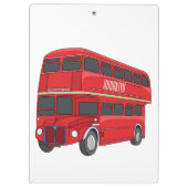 Dubbeldecker cartoon illustratie klembord (Achterkant)