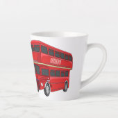 Dubbeldecker cartoon illustratie latte mok (Rechts)