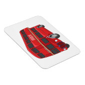 Dubbeldecker cartoon illustratie magneet (Rechterzijde)