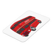 Dubbeldecker cartoon illustratie magneet (Linkerzijde)