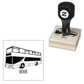 Dubbeldecker cartoon illustratie 	rubberstempel (Gestempeld)