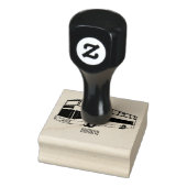 Dubbeldecker cartoon illustratie 	rubberstempel (Stempel)