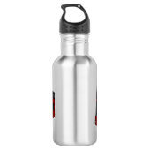 Dubbeldecker cartoon illustratie waterfles  (Achterkant)