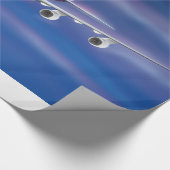 Dubbeldecker commercieel vliegtuig cadeaupapier (Hoek)