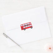 Dubbeldeckerbus in Londen Ronde Sticker (Envelop)