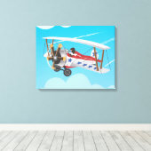 dubbeldekkers canvas afdruk (Insitu (Houten vloer))