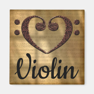 Dubbele aanslag op het hart Violin Magneet