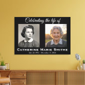 Dubbele afbeeldingsherdenking voor een uitvaart of canvas afdruk (Insitu (Woonkamer))