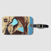 Dubbele Arch Desert Foto met Monogram Bagagelabel (Voorkant (horizontaal))