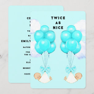 Dubbele baby Shower-uitvindingen Kaart