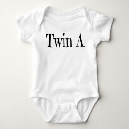 Dubbele babykleding - Twin A outfit / Onepart Whit Romper