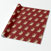 Dubbele Bas Stickman Cadeaupapier (Uitgerold)