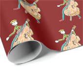 Dubbele Bas Stickman Cadeaupapier (Rol Hoek)