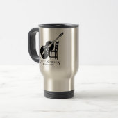 Dubbele Bass Lord of the Strings Travel Mug Reisbeker (Voorkant links)