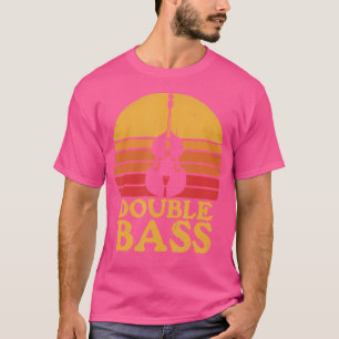 Dubbele Bass Speler Retro Funny Upright Instrument T-shirt