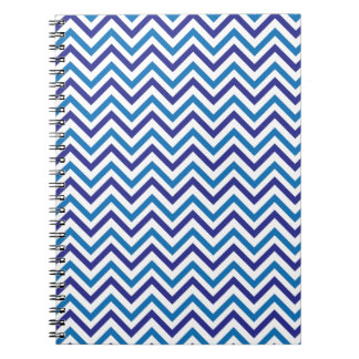 Dubbele blauwe Chevron Notitieboek