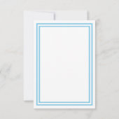 Dubbele Blauwe Versiering - 3x5 de Uitnodiging van (Achterkant)
