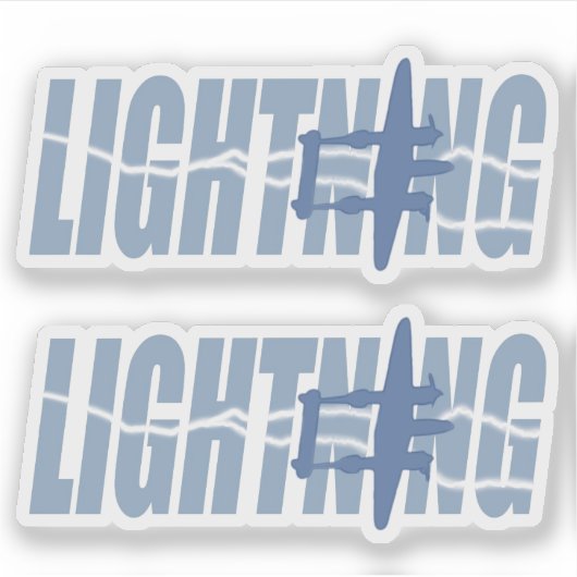 Dubbele bliksem sticker (Voorkant)