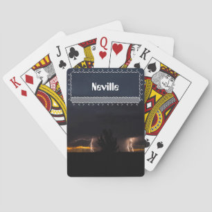 Dubbele bliksembouten met dubbele ontdekking pokerkaarten