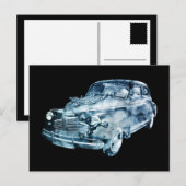 dubbele blootstelling bij wassen auto briefkaart (Voorkant / Achterkant)