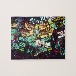 Dubbele blootstelling, casinoborden, Las Vegas, Legpuzzel