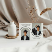 Dubbele boog foto jongen Afstuderen uitnodiging